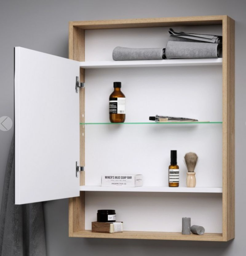 Зеркальный шкаф Aqwella CITY 50, 60 Дуб Балтийский фото 3