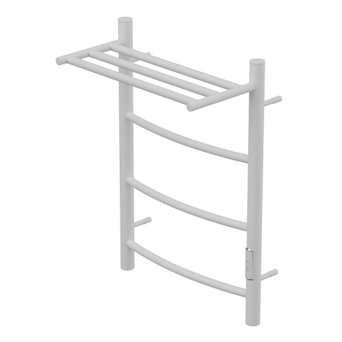 Полотенцесушитель с полкой электрический Point Афина PN048PW 40*60, 50*80 белый (диммер справа)