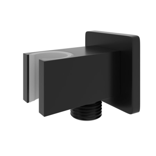 Подключение шланга с держателем Wasserkraft Abens A222 черный Soft-touch