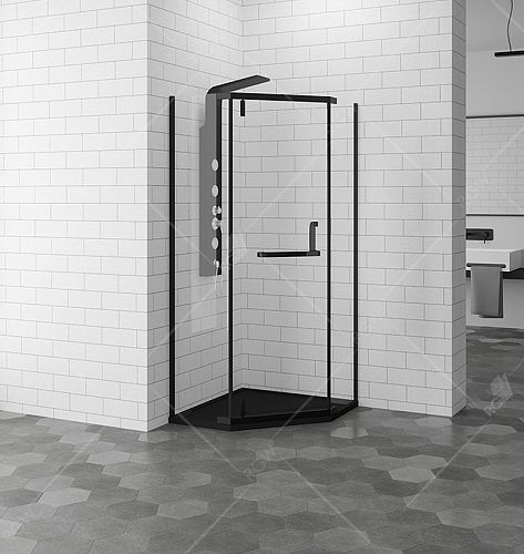 Душевое ограждение RGW HO-081B 90*90,100*100 трапеция чёрное