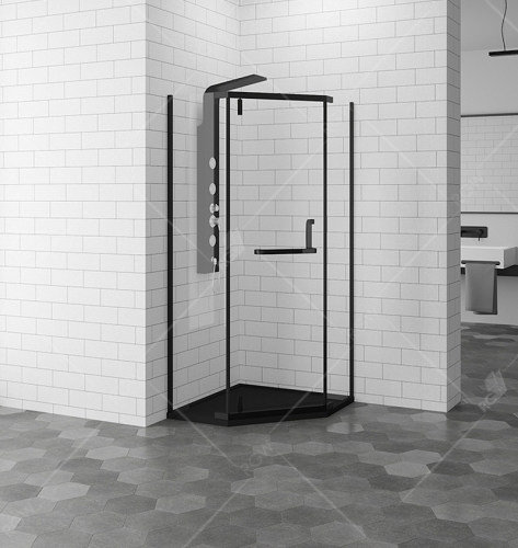 Душевое ограждение RGW HO-081B 90*90,100*100 трапеция чёрное