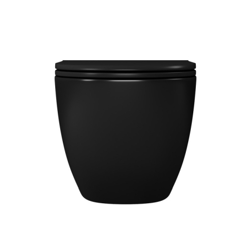 Унитаз подвесной безободковый D&K Matrix DT1396025 черный с сидением микролифт фото 5