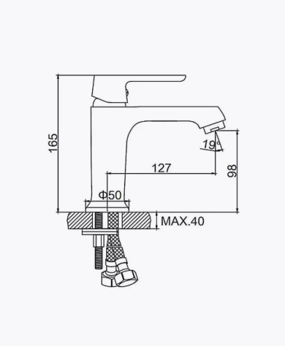 Смеситель на умывальник Ledeme L1077W белый/хром фото 2