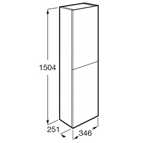 Пенал подвесной Roca Domi 35 серый матовый фото 4