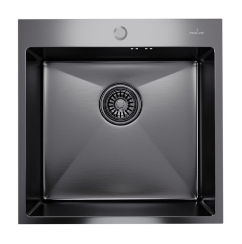 Мойка Mixline Pro 50*50 нерж сталь 3мм черный графит фото 2