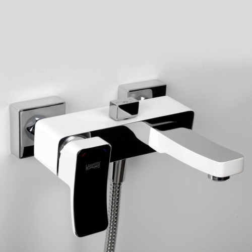 Смеситель для ванны Wasserkraft Aller 1061WHITE белый хром фото 2