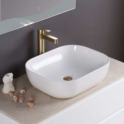 Раковина накладная Belbagno BB1302 500х400х140мм, белый глянец