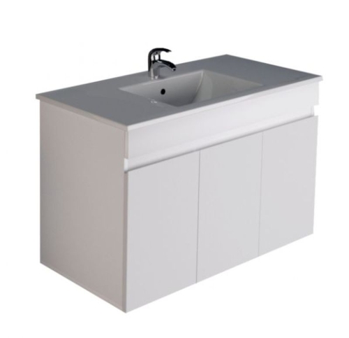 Тумба с раковиной Мирсант NEXT 80, 100 подвесная 3 двери