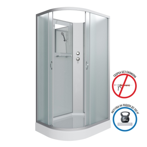Душевая кабина без крыши Niagara Classic NG 3312-14RBK 120*80 правая