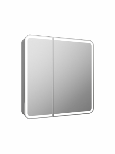 Зеркало-шкаф Continent Elliott LED 80*80, 100*80 с датчиком движения, розеткой
