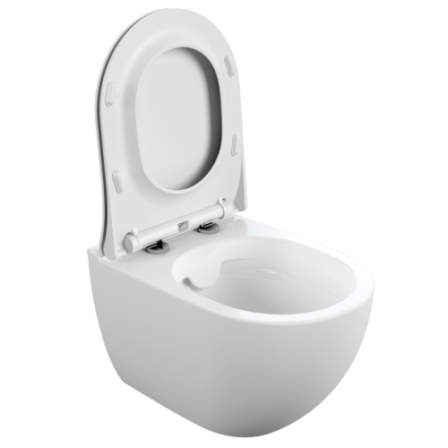 Унитаз подвесной безободковый Cersanit Brasko Smart 64824 Clean On DPL EO slim LP, сидение дюропласт фото 5