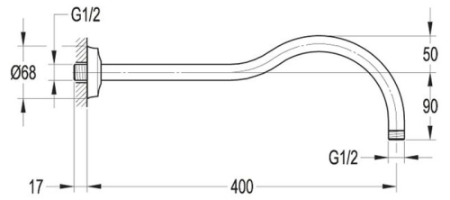 Излив для душа CEZARES CZR-TDA6-01 хром фото 2
