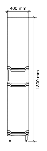 Пенал с корзиной Aqua de Marco Viktoria 40 напольный, белый фото 3