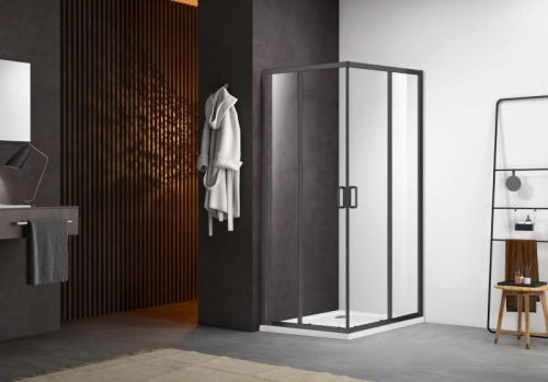 Душевой угол Aquatek AQ ARI KV 08020GM (09020, 10020) 80*80, 90*90, 100*100 профиль оружейная сталь