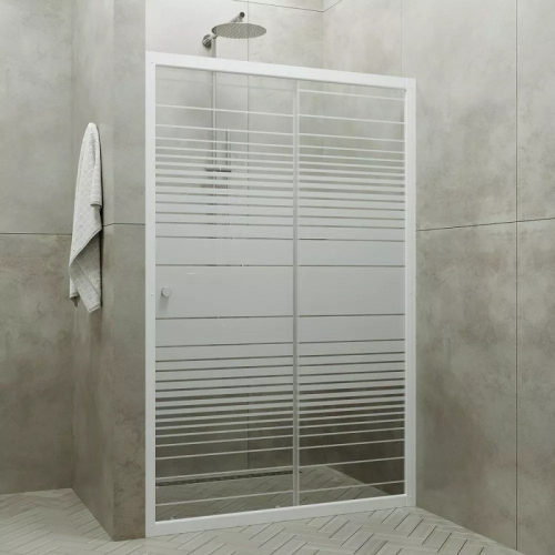 Душевая дверь Triton Слайд 100, 120 стекло Полосы фото 4