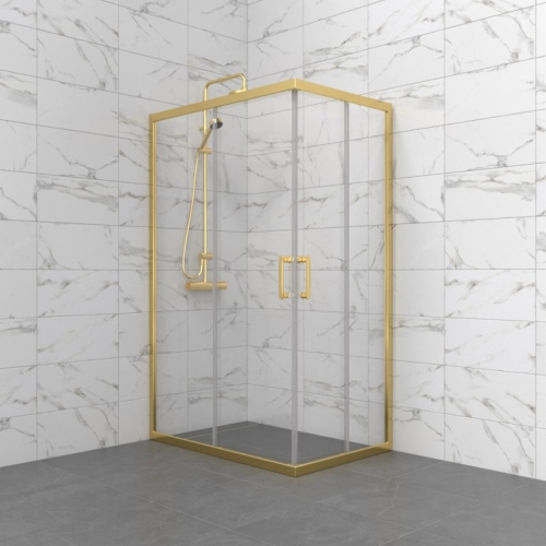 Душевое ограждение Triton Фикс-Голд 120*80, 120*90 прозрачное стекло фото 5