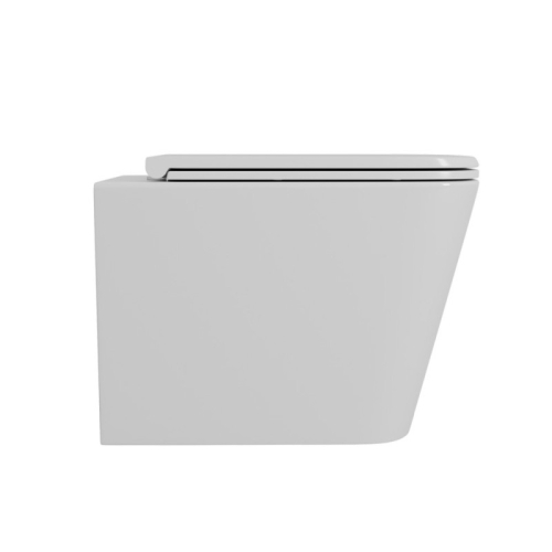 Унитаз подвесной безободковый D&K Quadro DT1516016 белый с сидением микролифт фото 4