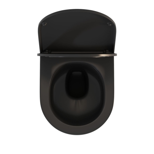 Унитаз подвесной безободковый SOLE PANDORA 2 Black черный матовый фото 5