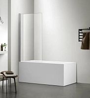 Шторка для ванной Aquatek AQ DEL SBA 08015CH 80, профиль хром