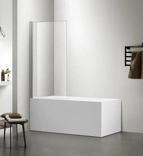 Шторка для ванной Aquatek AQ DEL SBA 08015CH 80, профиль хром