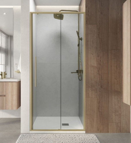 Душева дверь в нишу Niagara Nova NG-44 90 100 110 120 золото фото 3