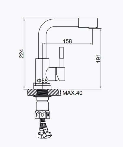 Смеситель на умывальник Ledeme L1098-4 фото 2