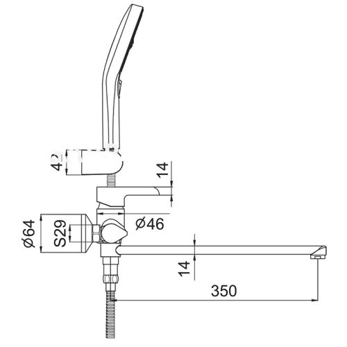 Смеситель для ванны Gappo Sofia G2203-8 белый/хром (с лейкой и шлангом) фото 2