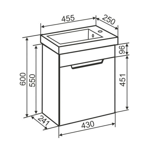 Тумба подвесная Aqua de Marco City 45, 50 фото 7