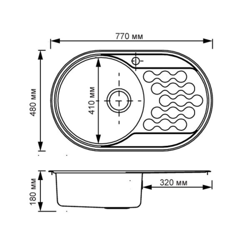 Кухонная мойка Omoikiri Kasumigaura 77-1 0.8 мм нержавеющая сталь фото 2