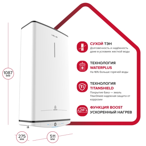 Водонагреватель Ariston Velis Tech ABSE 80 Dry фото 2