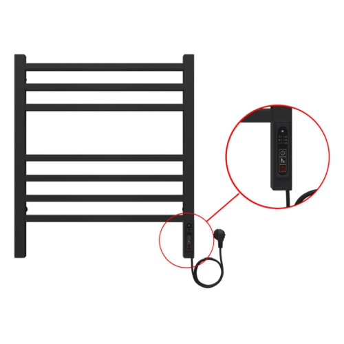 Полотенцесушитель электрический Azario Ancona 50*60, 50*80, 50*100 черный фото 4