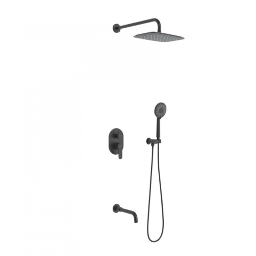 Душевой комплект Berges Ventas 3O BLACK 073010, черный матовый