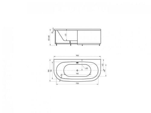 Ванна Aquatek Морфей пневматическое управление 190*90 гидромассажная фото 3