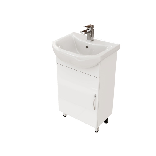 Тумба с умывальником Мирсант Оптима 50, 55, 60 напольная белая