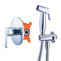 Смеситель скрытого монтажа с гигиенической лейкой Swedbe Platta 5524 хром