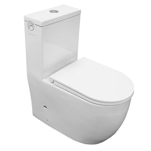 Унитаз-моноблок напольный безободковый Azario Velluto AZ-6281, смыв Торнадо