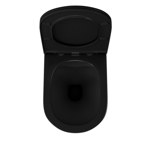 Унитаз подвесной безободковый D&K Venice DT1026025 черный с сидением микролифт фото 6