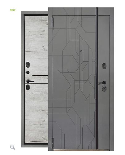 Дверь входная Tandoor Апарт Графит/Рустик серый 86, 96*205 правая/левая