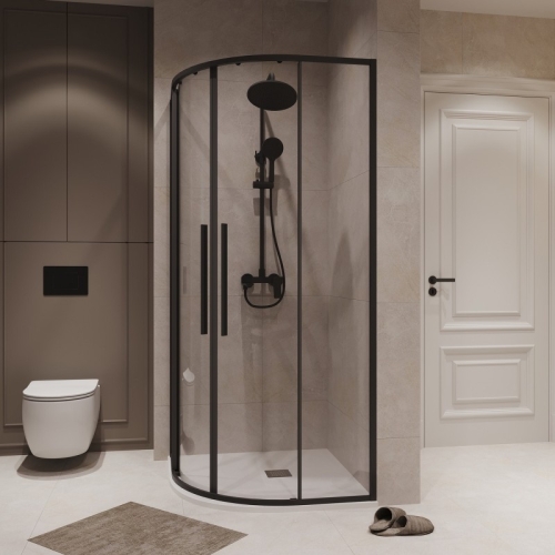 Душевое ограждение Niagara Нова/Nova NG-6825(6826)-34ВLACK 80*80, 90*90,стекло прозрачное фото 4