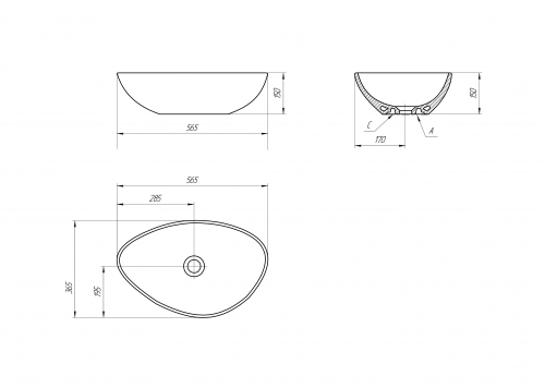 Раковина на столешницу Cersanit Moduo 55 Leaf фото 5