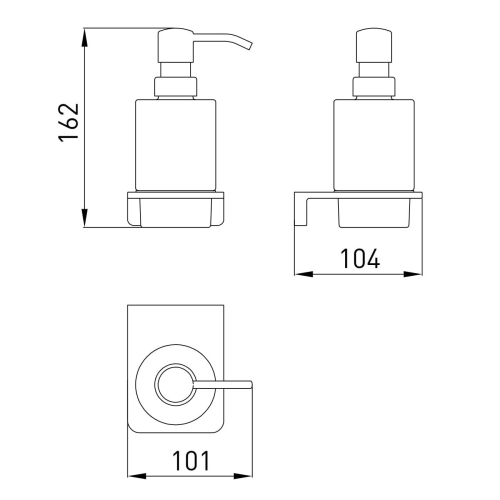 Дозатор для жидкого мыла Volle De La Noche черный фото 2