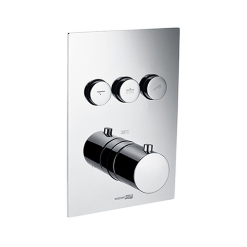 Встроенный смеситель для ванны на 3 положения Wasserkraft A171919 Thermo (душевой комплект) хром фото 7