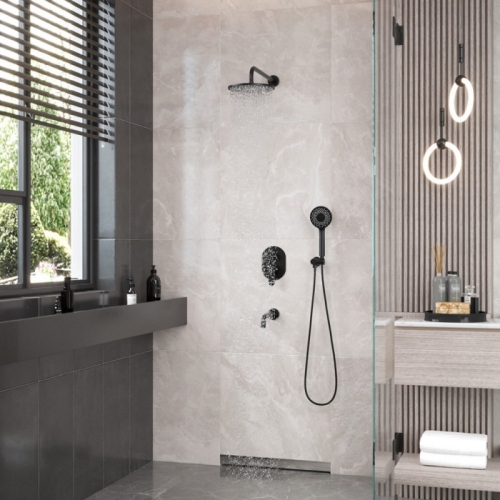 Душевой комплект Berges Ventas 3R BLACK 073008, черный матовый фото 2