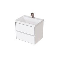 Тумба с раковиной Mirsant Dante 60 подвесная, белая глянец