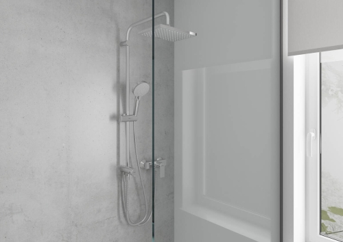 Душевая система Hansgrohe Vernis Shape Showerpipe 230 1jet Reno 26282000 хром фото 2