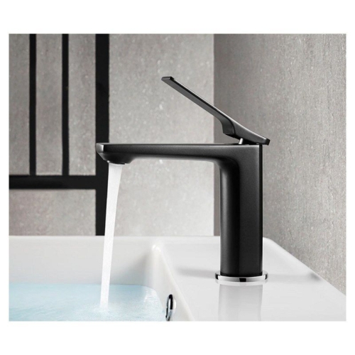 Смеситель на умывальник Ledeme L1075В черный фото 2