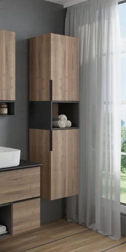 Шкаф-колонна Comforty Штутгарт-40 дуб темно-коричневый