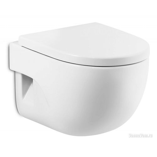 Унитаз подвесной Roca MERIDIAN NEW 560 мм + сидение микролифт