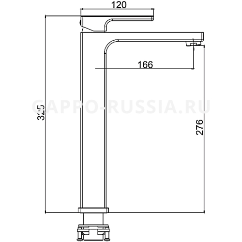 Смеситель высокий для раковины Gappo Futura G1017-2 белый/хром фото 2