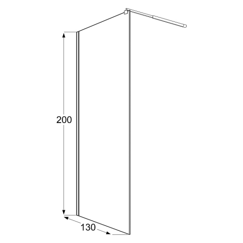Душевая перегородка Loranto Walk-in CS-Z02B 90, 100, 110, 120, 130*200 профиль черный матовый фото 4